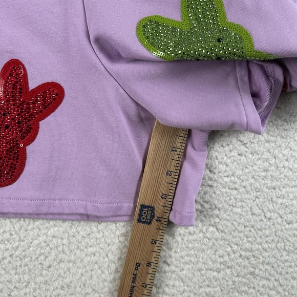 Queen Of Sparkles Shorts Womens XXL Purple Bunny Sequin Sweat Easter Lounge - Picture 16 of 16